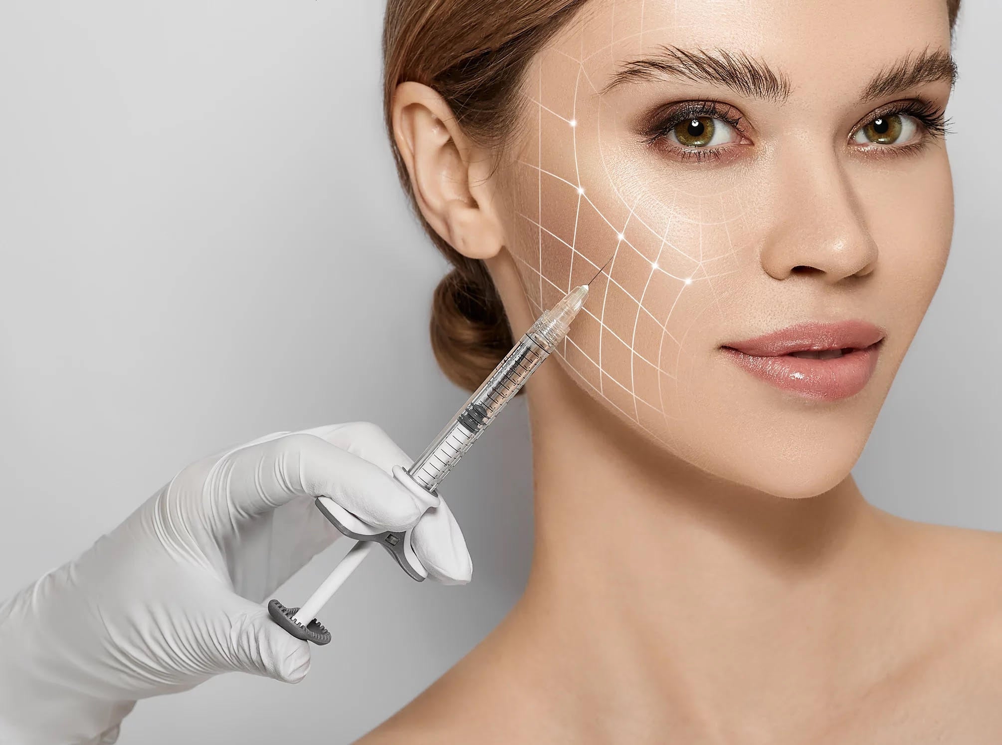 A woman having a POLYNUCLEOTIDE injection